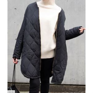 MAISON BREEZE/ノーカラーオニオンステッチキルティングミリタリーコート ライナーコート ミリタリーコート