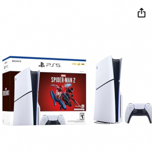 Amazon - PlayStation 5 新款 Slim版主机 蜘蛛侠2 套装 ，8折