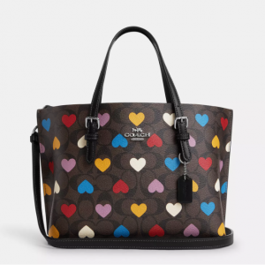 58% Off Coach Mollie Tote 25 In Signature Canvas With Heart Print @ Coach Outlet	