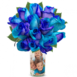 一打海洋藍玫瑰