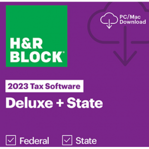 StackSocial - H&R Block 稅務軟件豪華版聯邦 + 州 2023(PC/Mac 下載版)，6折