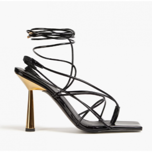 70% Off GIA / RHW Lace-up patent-leather sandals @ THE OUTNET APAC