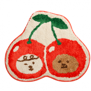 韩国DAILYLIKE 玄关地垫防滑垫子地毯 卫生间吸水TPR浴室地垫 55x46cm 樱桃