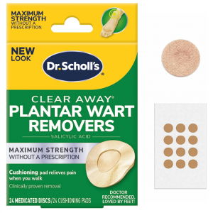 Dr. Scholl's Clear Away Plantar WART Remover, 24 Discs/24 Cushions @ Amazon