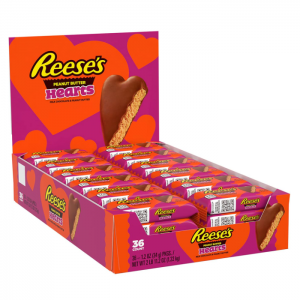 REESE'S Milk Chocolate Peanut Butter Hearts, Valentine's Day Candy Packs (36 Count) @ Amazon