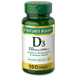 Nature's Bounty Vitamin D3, Immune and Bone Support, 5000IU, 150 Ct @ Amazon