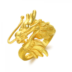 Chow Sang Sang 生生有囍 「龍鳳篇」999.9黃金龍戒指