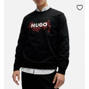 HUGO Duragol_U241 Graphic Flame Cotton Sweatshirt