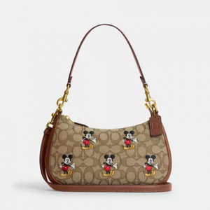 Disney X Coach Teri Shoulder Bag In Signature Jacquard With Mickey Mouse Print