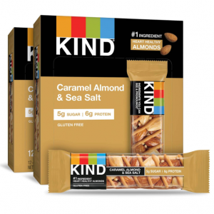 KIND Bars, Caramel Almond & Sea Salt, 6g Protein, 24 Count @ Amazon