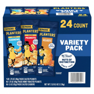 PLANTERS Peanuts & Cashews Variety Pack, 40.5 oz @ Amazon