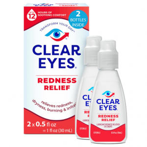 Clear Eyes Redness Relief Eye Drops, 0.5 oz, Dual Pack @ Amazon