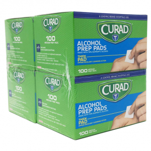 CURAD Alcohol Prep Pads (Pack of 4 Boxes) , 400 Pieces @ Amazon