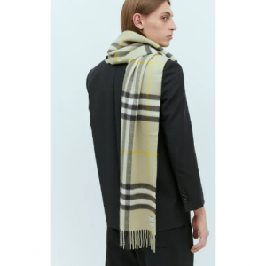 BURBERRY 格纹羊绒围巾