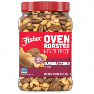 Fisher Snack Oven Roasted Never Fried Almond and Cashew Blend, 24 Ounces @ Amazon