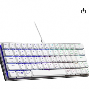 7% off Cooler Master SK620 60% Silver/White Mechanical Low Profile Gaming Keyboard @Amazon