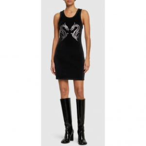 Alexander Wang Embellished cotton blend tank mini dress