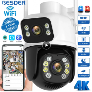 BESDER 8MP PTZ Wifi 户外监控摄像头