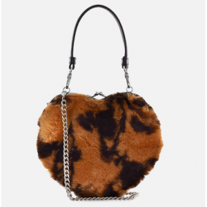 Vivienne Westwood Belle Heart Frame Faux Fur Purse