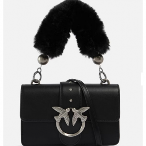 PINKO环保皮草毛绒单肩包