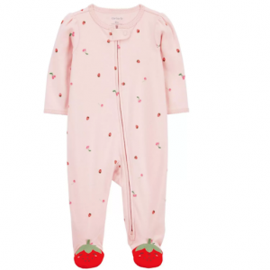婴儿连体草莓睡衣