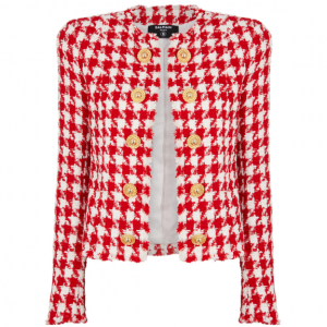 BALMAIN Houndstooth tweed jacket