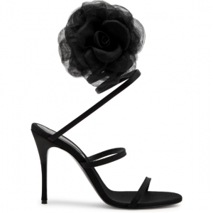 MAGDA BUTRYM Spiral 105 floral-appliquéd sandals