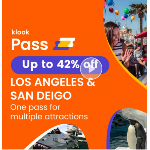 Klook US - 洛杉磯 & 聖地亞哥Klook Pass通票，直降$28