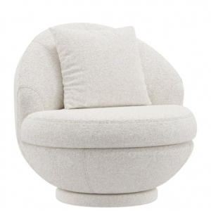 $58 off Hillsdale Boulder Upholstered Swivel Storage Chair, Ash White @Walmart