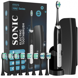 ANVS 电动牙刷套装 带旅行盒+8只牙刷头 @ Amazon