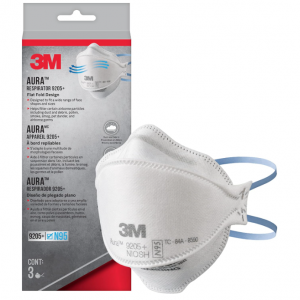 3M Aura Particulate Respirator 9205+ N95, 3-Pack @ Amazon