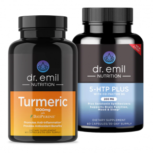 Dr. Emil Nutrition 5-HTP Plus 睡眠辅助胶囊+姜黄素 超值2瓶装