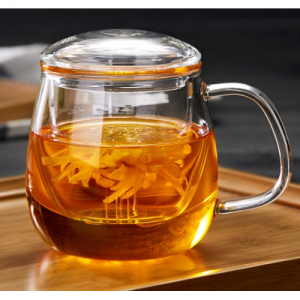 DOPUDO 玻璃茶杯 帶玻璃茶漏 17.6oz/ 520ml @ Amazon