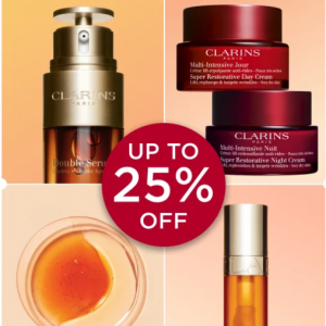 Final Hours! Family & Friends Sitewide Sale @ Clarins 