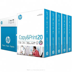HP 8.5" x 11" 打印紙 5件裝，共2500張 @ Amazon