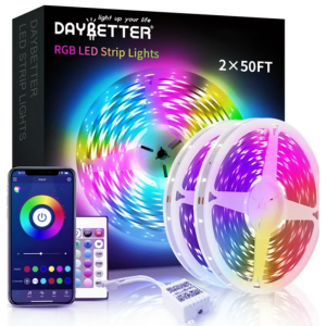 $11 off DAYBETTER Led Strip Lights, 100ft Light Strips with App Control Remote @Walmart
