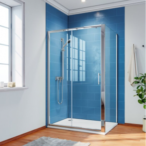 ELEGANT 1200x800mm Sliding Shower Enclosure 6mm Tempered Glass Shower Cubicle @ Elegant Showers UK
