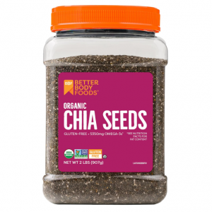 BetterBody Foods Organic Chia Seeds with Omega-3, 2 lbs, 32 Oz @ Amazon