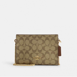 52% Off Coach Slim Crossbody In Signature Canvas @ Coach Outlet