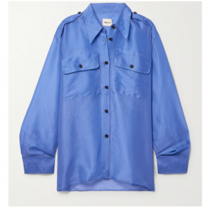 Khaite Missa oversized silk-organza 衬衣