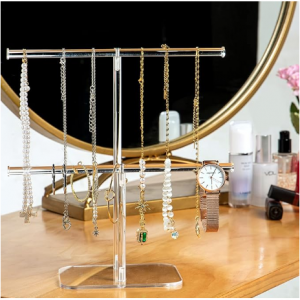 lengnoyp Premium Jewelry Stand , Solid Clear 2-Tier @ Amazon
