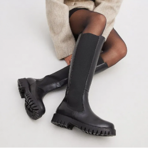 NA-KD Knee High Leather Elastic 骑士靴