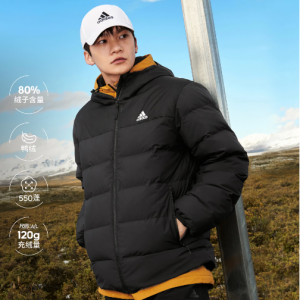 adidas DUCK DOWN MID-LENGTH JACKET 户外运动休闲550蓬鸭绒羽绒服