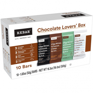 RXBAR Protein Bars, 12g Protein, 4 Flavors, 10 Count (Pack of 1) @ Amazon
