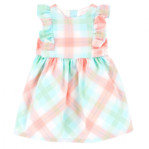 条纹无袖连衣裙