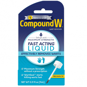 Compound W Maximum Strength Fast Acting Liquid Wart Remover, 0.31 fl oz @ Amazon