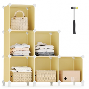 SONGMICS 6 Cube Storage Organizer, DIY Closet Shelf, 11.8 x 11.8 x 11.8 Inch Cubes @ Amazon