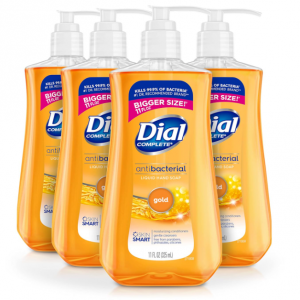 Dial Antibacterial Liquid Hand Soap, Gold, 11 fl oz (Pack of 4) @ Amazon