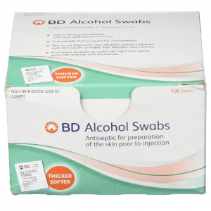 BD Alcohol Swabs 100 Each White @ Amazon