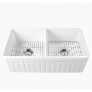 HOROW 农舍厨房水槽双面双碗型号 HR-DS0118W
